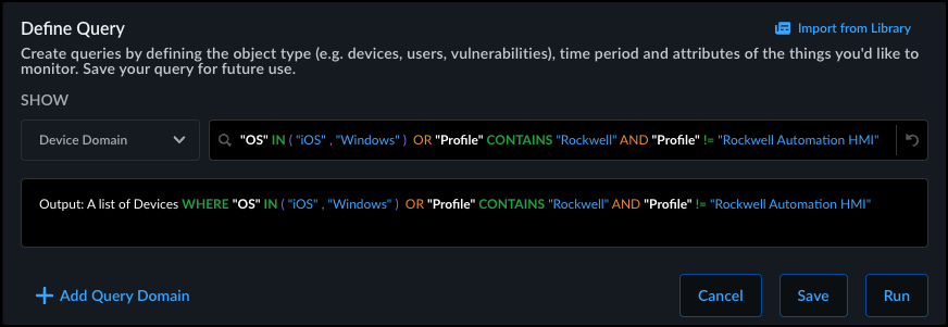 Query Creation and Management