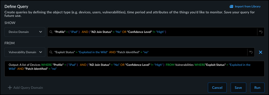 Query Creation and Management
